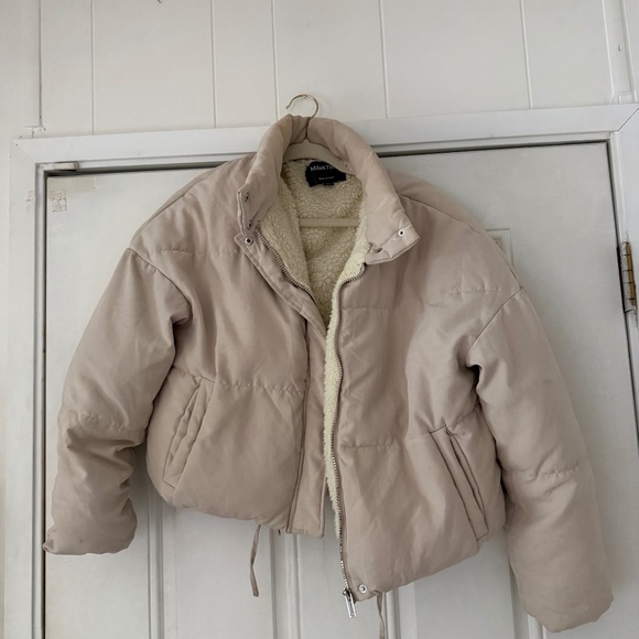 Milano Jackets & Blazers - Milano Women's super cute double layered spring, crop Cream Puffer Jacket. Stay